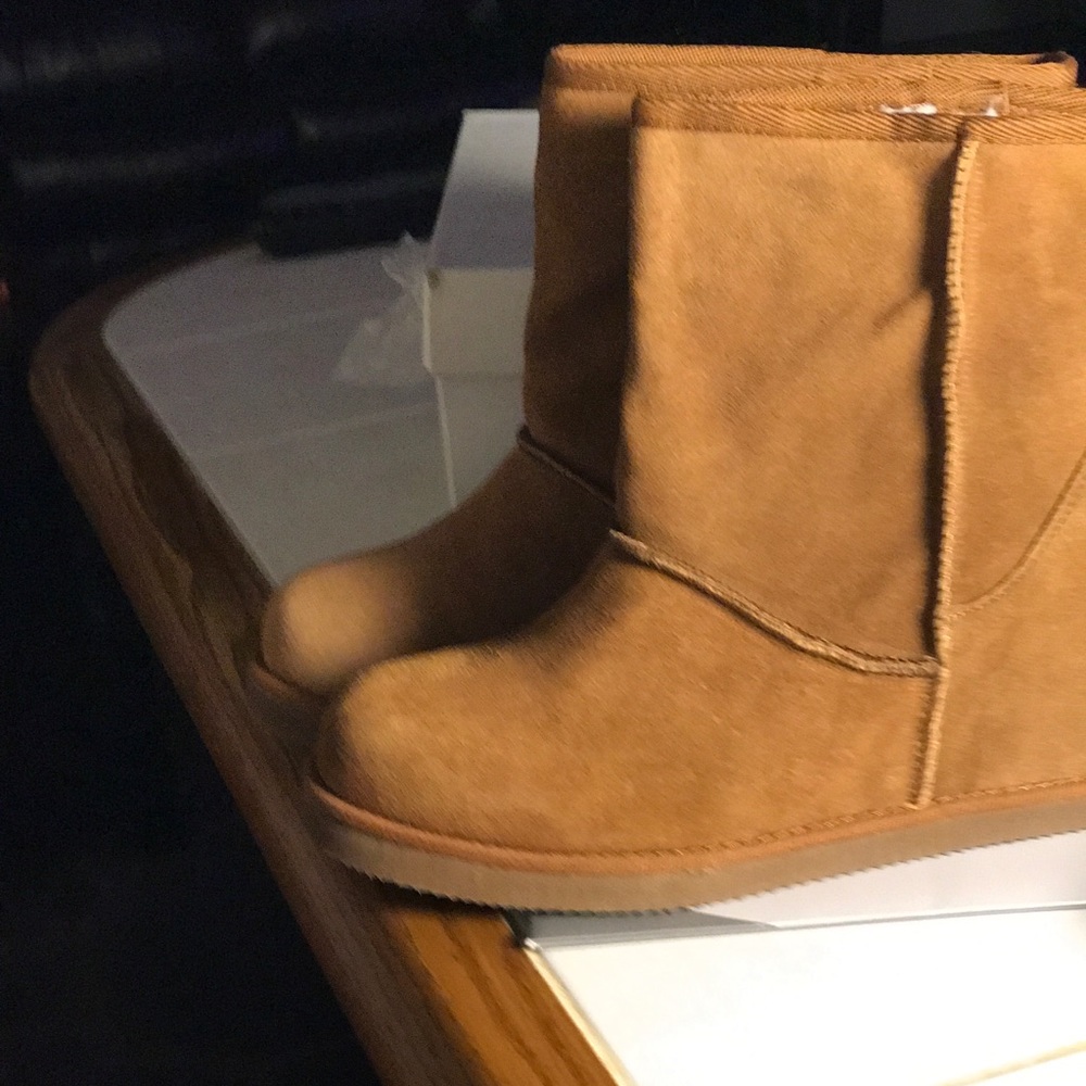 Brand new camel color wedge bootie